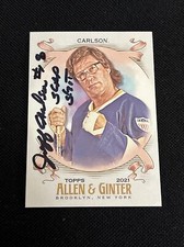 JEFF CARLSON 2021 TOPPS ALLEN & GINTER SIGNED AUTOGRAPHED CARD SLAP SHOT