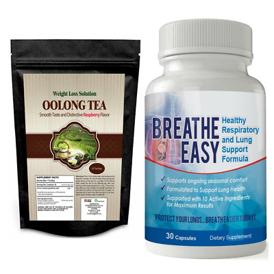 Herbal Oolong Tea Bag Weight Management & Breathe Easy Lung Support 60 Capsules