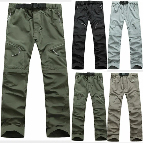 2 in 1 Mens Zip Off Legs Convertible Cargo Work Pants Trousers Multi May Wear L) - Picture 4 of 20