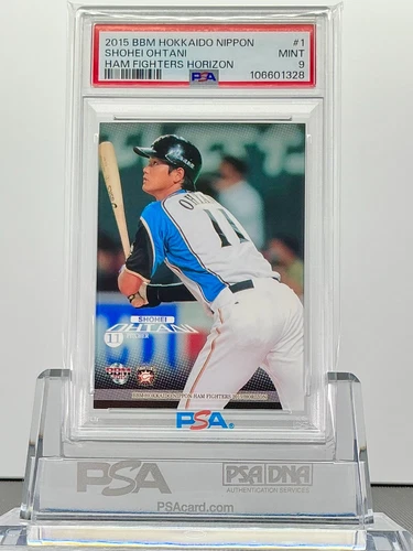 SHOHEI OHTANI 2015BBM HOKKAIDO NIPPONHAM FIGHTERS HORIZON #1 PSA9!MINT!LOWPOP!