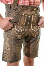 Bavarian Oktoberfest Lederhosen Lamb Antique Leather Tracht Shorts  #JODLER