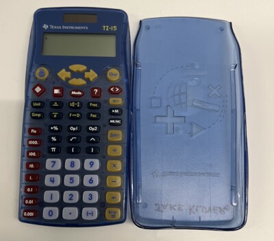 Texas Instruments Ti-15 Tested Working Blue Cover 