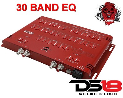 DS18 KEQ30 30 Band Car Stereo Amplifier Sound Equalizer EQ Clipping Indicator 9V