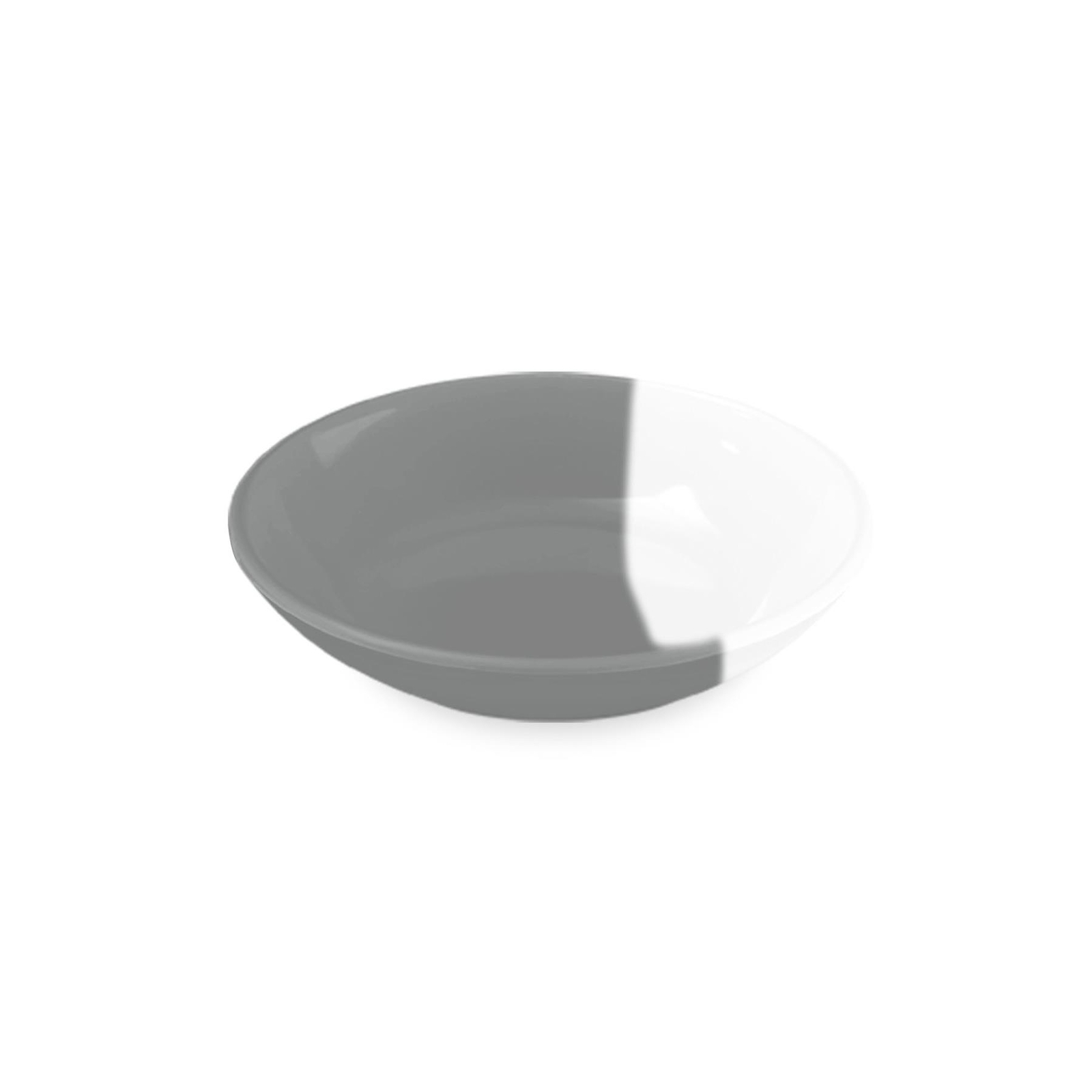 Grey & White Melamine/Plastic Pet Food Saucer