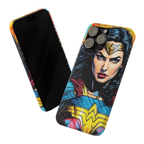Superhero Slim Phone Case, Wonder Woman Inspired Art, Heroic Strength Courage - 第 24/25 張圖片