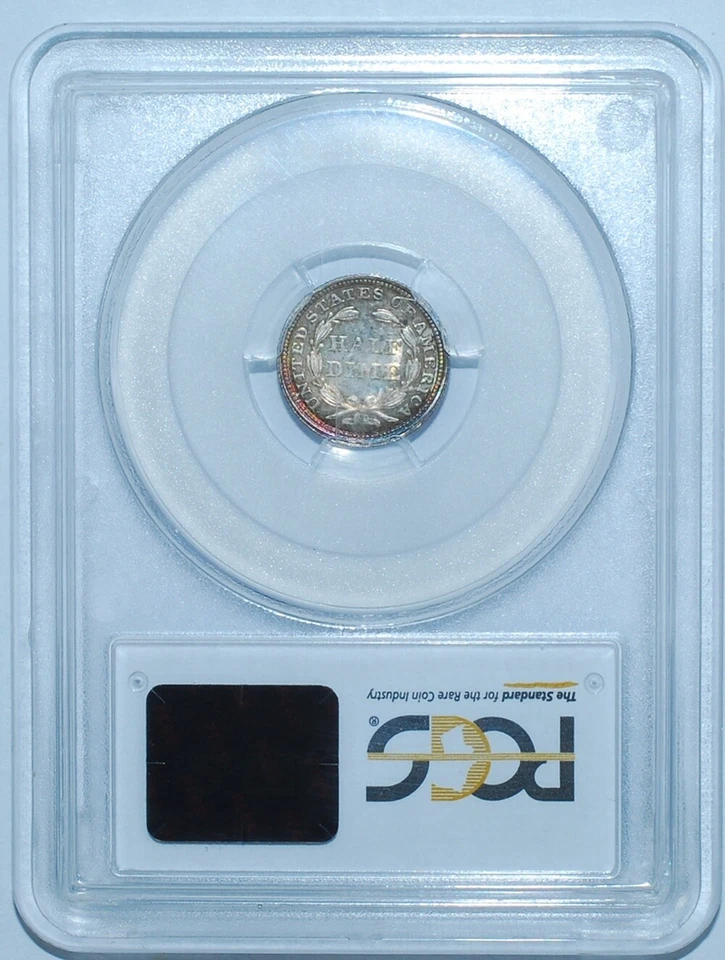 1858 PCGS MS65 Liberty Seated Half Dime - Image 2 of 2