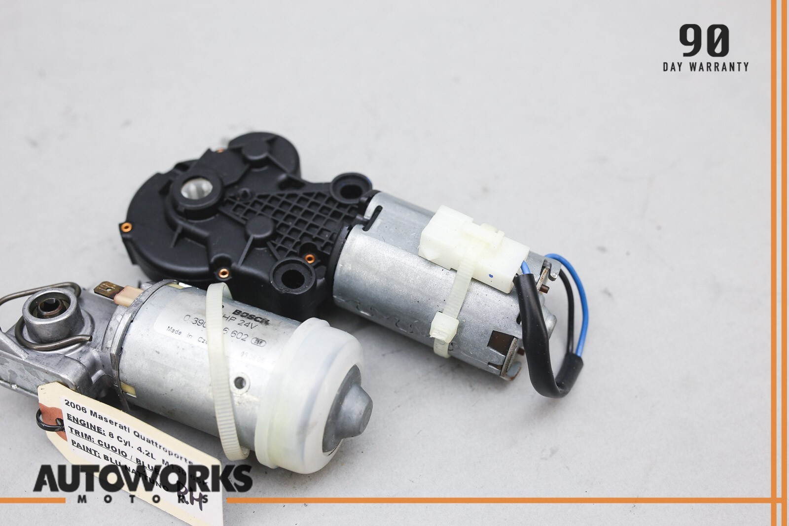 03-13 Maserati Quattroporte Front Right Seat Headrest Adjustment Motor Set OEM