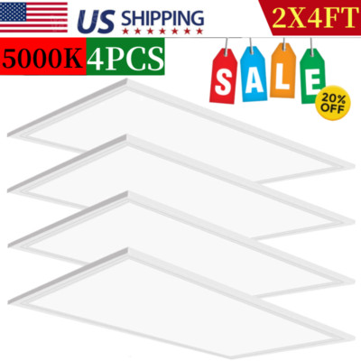 LED Ceiling Panels 2 ft. x 4 ft. , Dimmable, 75 Watt Flat Backlit Lights Fixture