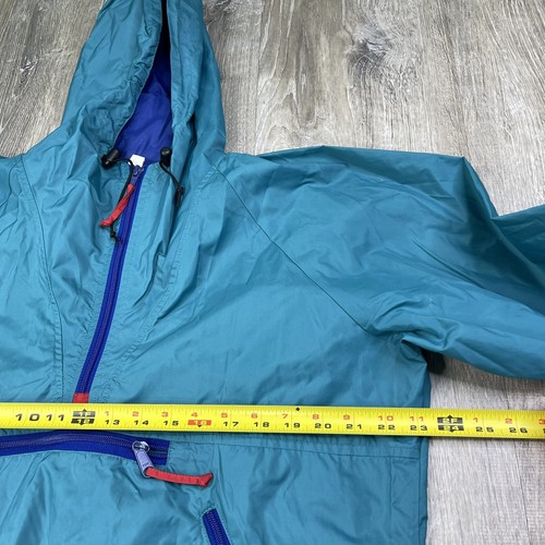 VTG White Sierra Teal Green Nylon Anorak Pullover Jacket Mens Size M Medium - Picture 4 of 22