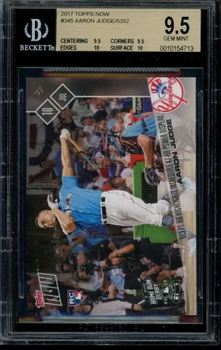 2017 Topps Now #345 Aaron Judge BGS 9.5 Gem Mint RC Rookie Card 10154713