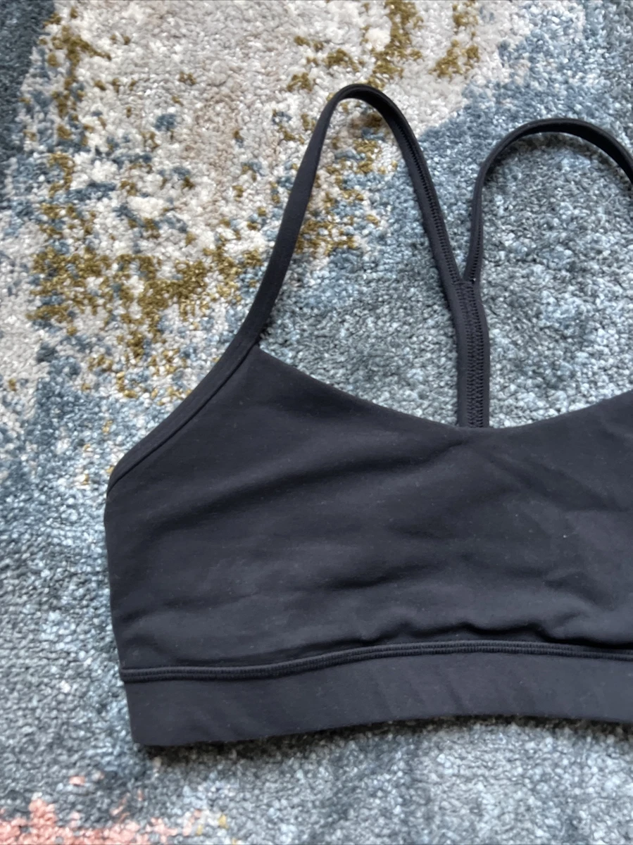 Lululemon Flow Y Bra Size 6 Black Sports Bra