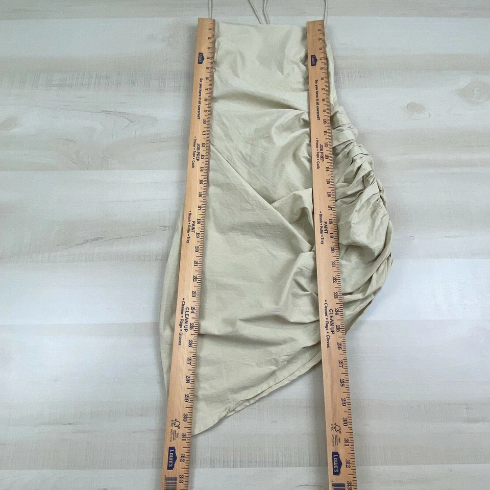 Vestido feminino J Lux Label pequeno creme tiras costas bainha assimétrica mini sexy - Imagem 3 de 4