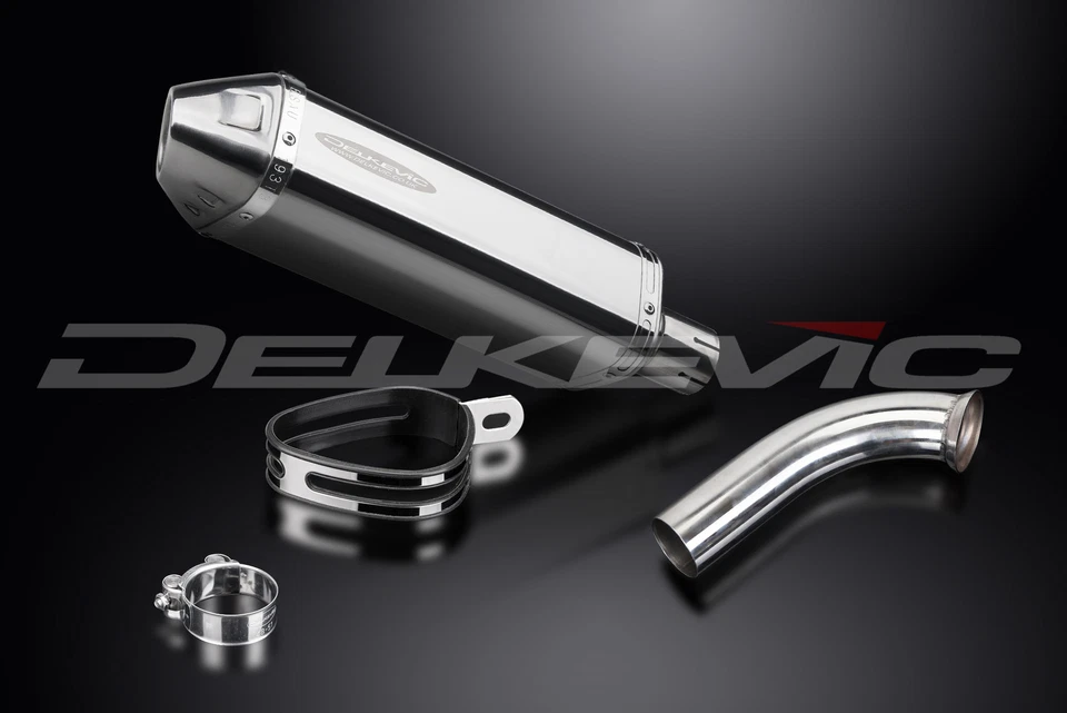 BMW F800 S/ST 06-14 Delkevic Slip On 13" Tri-Oval Stainless Exhaust Muffler Kit - Image 3 of 4