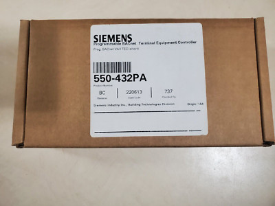 Siemens Programmable Bacnet VAV Terminal Equipment Controller 550-432PA (Short)