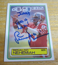 Renaldo Nehemiah Autographed Signed 1983 Topps #171 ROOKIE Card NFL 49ers