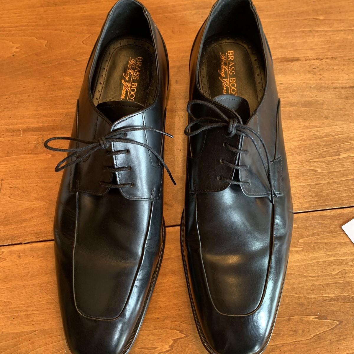 Mens Brass Boot Black Apron Toe Oxfords Size 12 M | eBay
