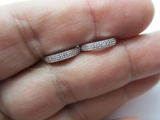 14K Gold Over Silver Diamond Hoop Earrings Diamond .22 Carat F-SI1
