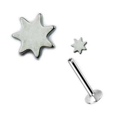 1,2mm Titan Micro Labret Sonne Platte Aufsatz Ohr Tragus Helix Piercing Sun 