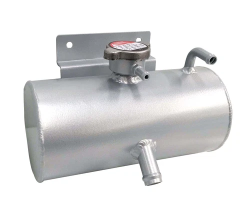 1,5L Universal Kühlmittelausdehnung Aluminium horizontal rund Sammelbehälter mit Deckel - Bild 2 von 9