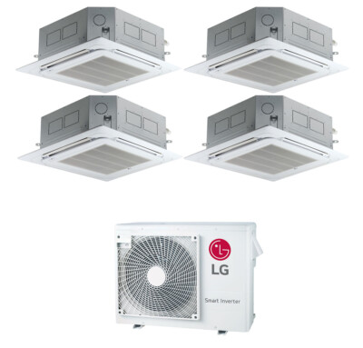 LG Multisplit 4-Wege-Kassette 2x 3,5 kW CT12F + 2x 2,6 kW CT09F + MU4R27