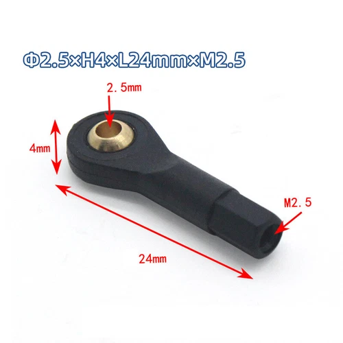 Nylon Link Rod End Ball Joint Ball Head Ball Joint M2~M5 For 1/10 RC Car Boat - Picture 8 of 12
