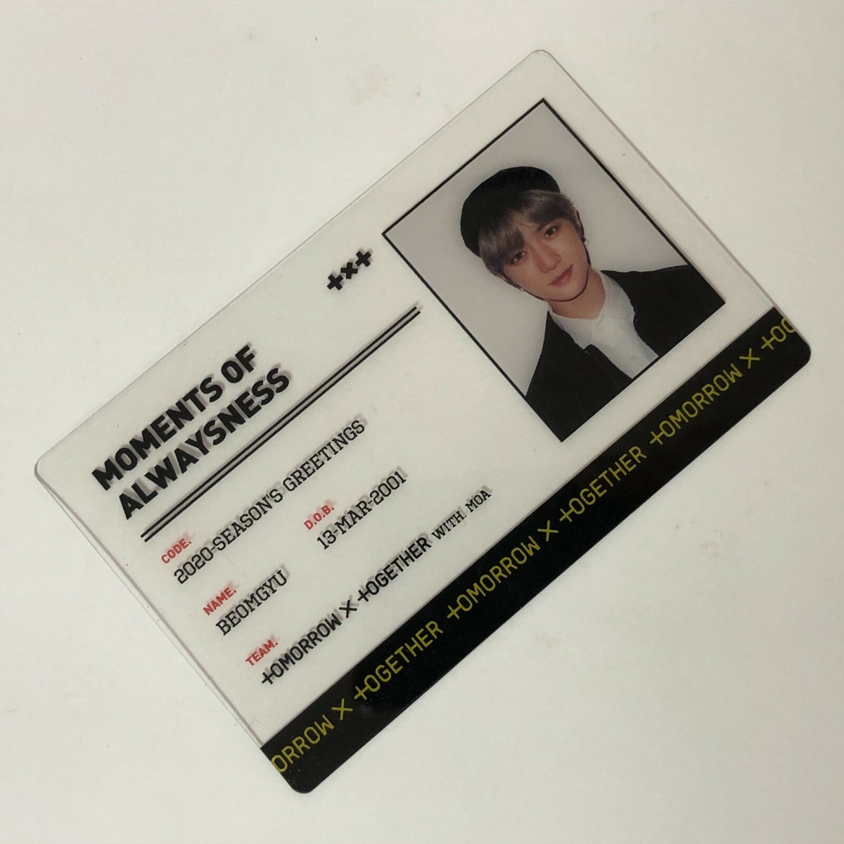 TXT BEOMGYU [ 2020 Season's Greetings ] Official ID Card Photocard
