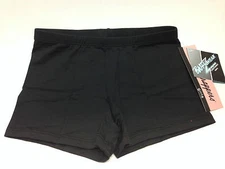 Body Wrappers BWP282 Women's Large (Fits a Medium) Black ProWEAR Boy-Cut Shorts