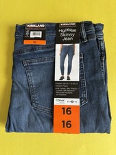 Kirkland Signature High-Rise Skinny Jeans Blue Women  s Size 16
