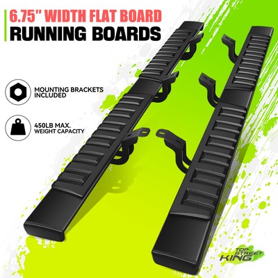 Pair Stainless Steel Step Bar Running Board for Toyota Tundra Crew Max 07-21