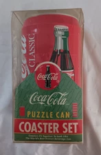 VINTAGE 1995 COCA COLA PUZZLE CAN COASTERS - Set of 6 stacking coasters NIP