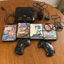 Sega Mega Drive 2 Console, Two Controllers And 4 Games . Tested And Working