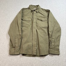 AYR Shirt Mens Small Green Button Shacket Academia Heritage Quiet Luxury Capsule
