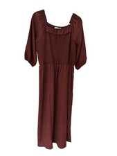 Piper Scout Maxi Dress XXL Fall photos ruffle sleeves Burgundy Flattering
