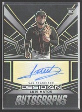 Luis Matos 2023 Chronicles Obsidian Autographs Electric Etch Yellow #OA-LM /10