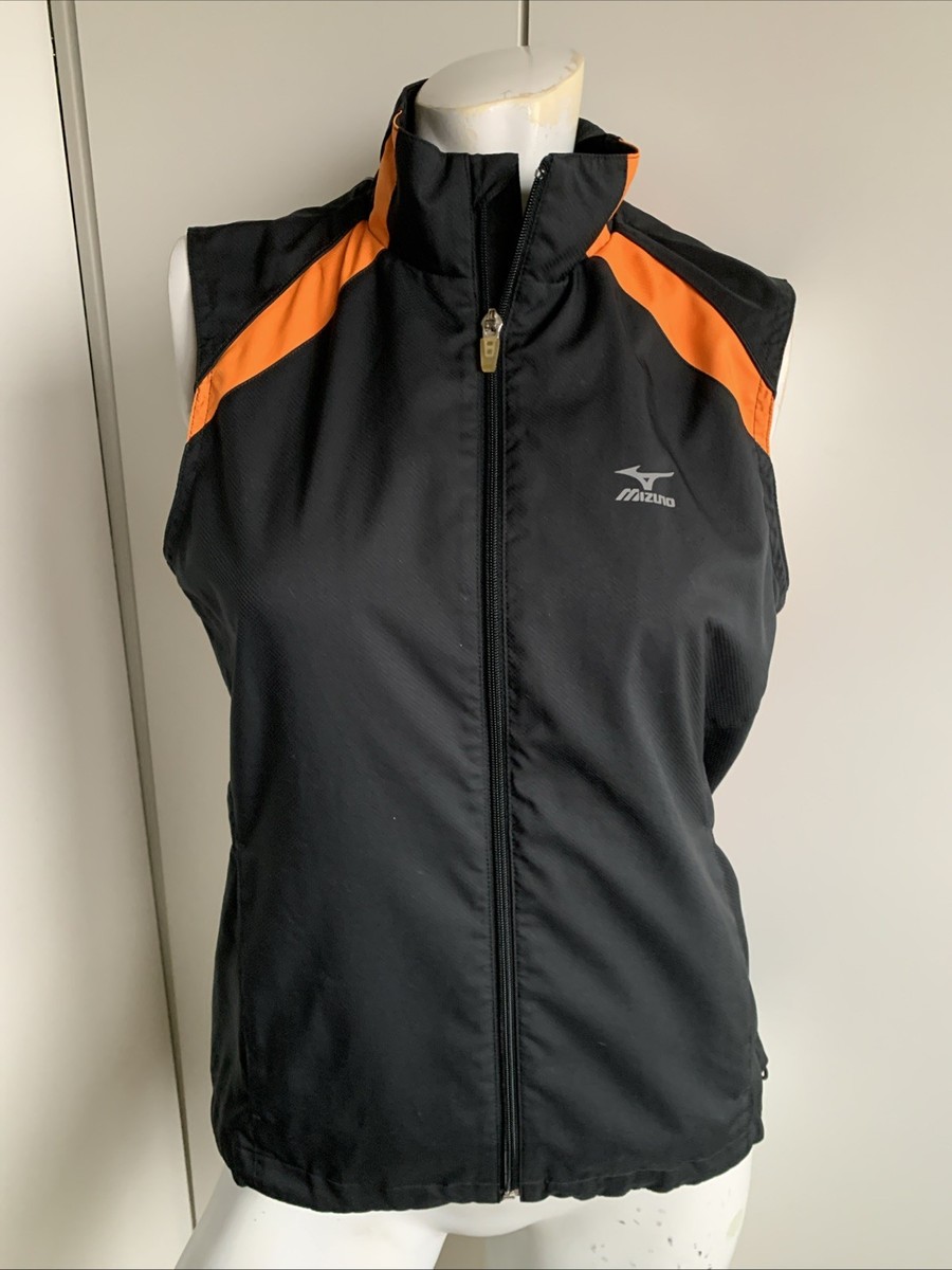 Women’s small Mizuno black sleeveless zip running vest