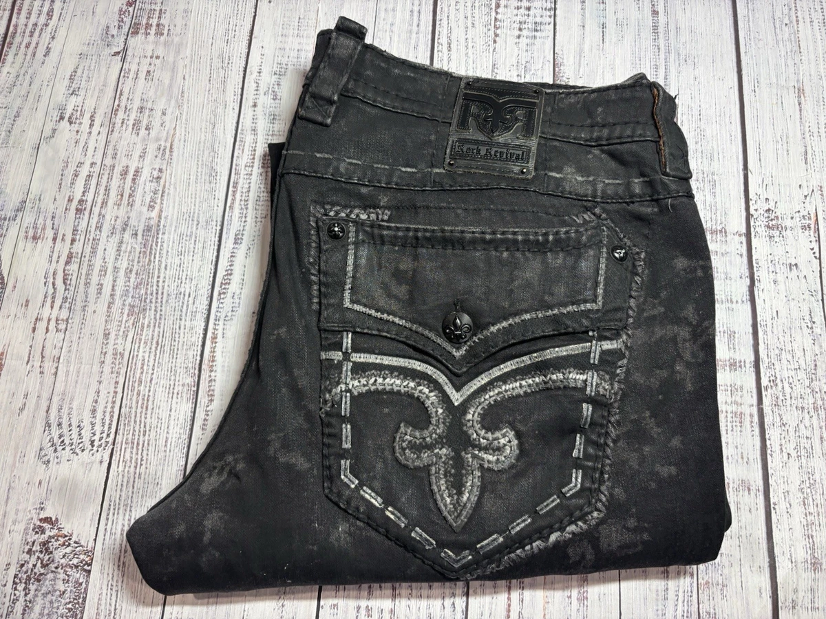 Rock Revival Black Jeans for Men for sale - eBay