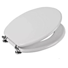 Tavoletta Vaso Wc Copri Water Sedile MDF Legno Universale colore Laccato Bianco