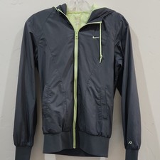 Nike the athletic dept Boys Gray Light Green Hooded Zip P