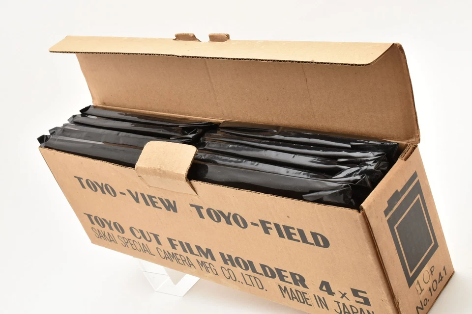 TOYO 4x5 Cut Sheet Film Holder Back Lot of 10 w/Box [Near Mint] Japan #2549958 - Image 2 of 4