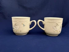 Vintage International Tableworks Marmelade Stoneware Mugs Ducks Set of 2