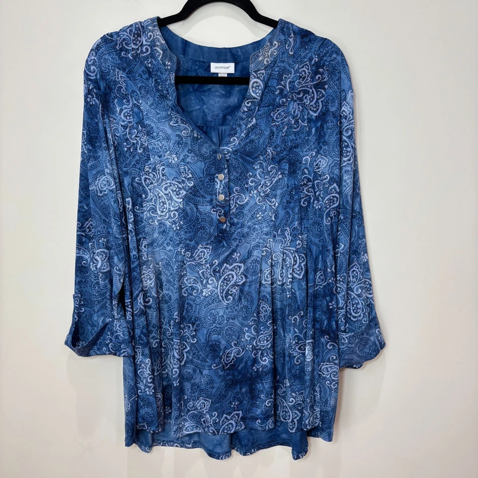 Avenue Paisley Túnica Henley Prendas para el torso Mujer 22/24 Lote de 4 Elásticas Ligeras Boho Foto 3 de 4