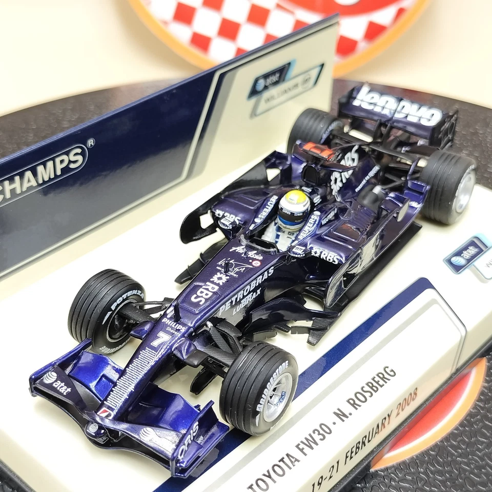 MINICHAMPS 1/43 Williams-Toyota FW30 Nico Rosberg Test Barcelona 19-21 400080207 - Image 2 of 4