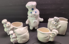 Vintage Pillsbury Doughboy 80s Kitchen Cermaic Set