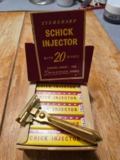 Eversharp Schick Type D Injector Safety Razor with NOS box of Blades