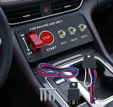 Ignition Switch Panel 12V Racing Car Engine Start Push Button Switch Panel Ca...