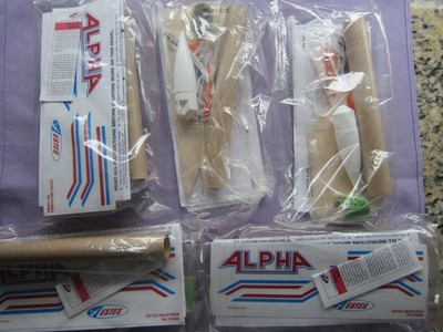 (5) ESTES ALPHA Flying Model Rocket Kit Bulk Pack New Sealed NOS