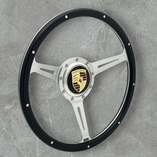 15 Wood Steering Wheel 1960-1973 Vw Beetle Karmann Ghia Thing Type 3 Suede