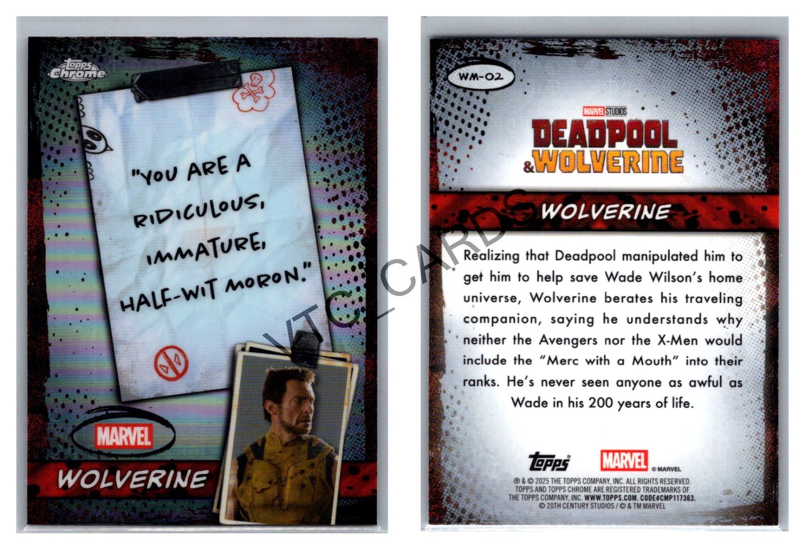 Wolverine Well You Got Nothing To Say Mouth 2025 Topps Chrome Deadpool #WM-02