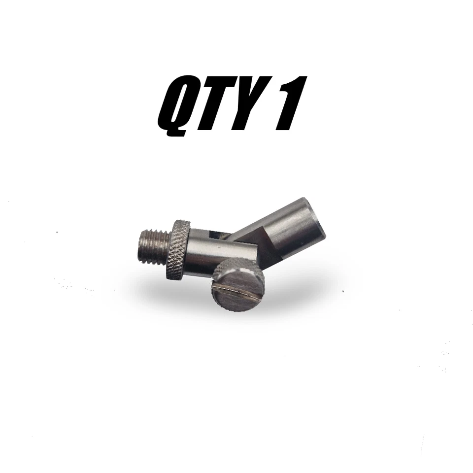 Adaptadores de ángulo de acero inoxidable palos de banco brazos de alimentación alarmas de mordedura de pesca de río Foto 2 de 4