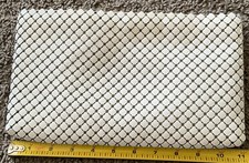 Vintage Whiting  Davis White Mesh Clutch Bag